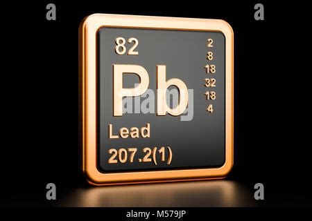 Symbol für das chemische Element Blei Stockfoto, Bild: 59917189 - Alamy