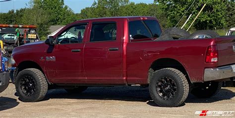 18 Inch XD Series XD829 Hoss II Satin Black On A 2015 Dodge Ram 2500