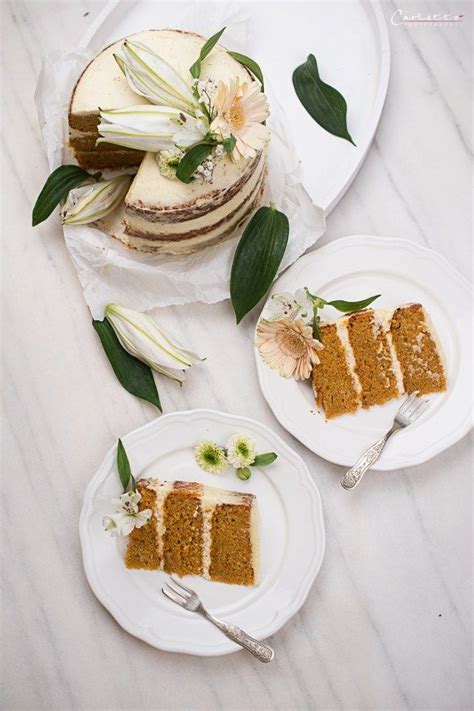 Rezept Karotten Naked Cake Mit Buttercreme Und Bl Ten Rezept