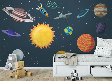 Solar System Wallpaper For Bedroom