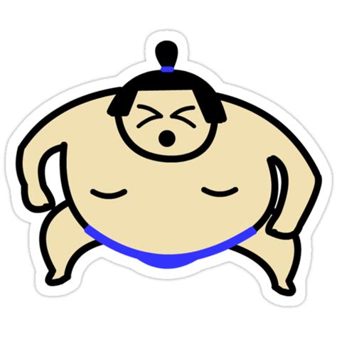 "Animated Sumo Wrestler" Stickers by McLovely | Redbubble