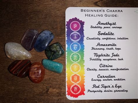 Beginners Chakra Crystal Set Etsy