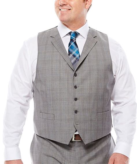 Collection Collection By Michael Strahan Plaid Suit Vest Big And Tall Big Men Fashion Suit