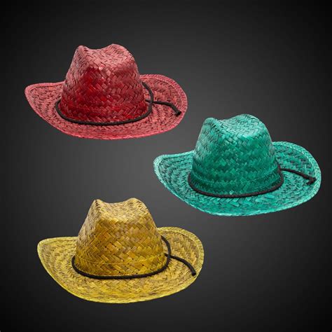 Adult Straw Cowboy Hats Assorted Colors New Products