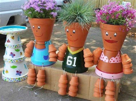 Shabby In Love How To Make Clay Pot Flower People Selbstgemachte