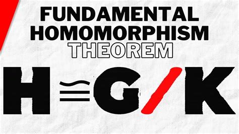 Proving The Fundamental Homomorphism Theorem Abstract Algebra YouTube