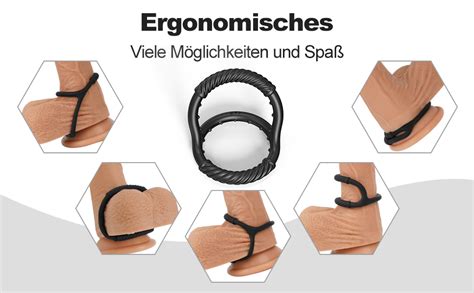 Pennisring Dehnbar Silikon Sex Spielzeug mit Verzögert Ejakulation Penisring Hodenring Erotik SM