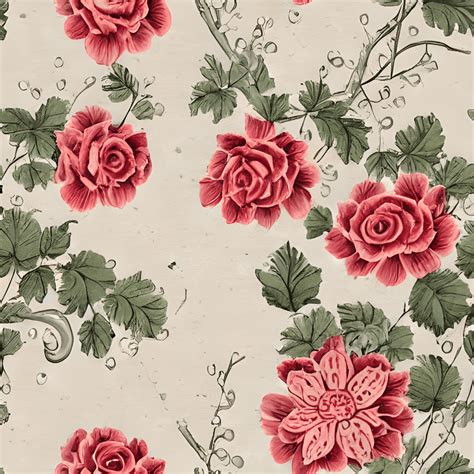 1800 Victorian Wallpaper Pattern Watercolor · Creative Fabrica