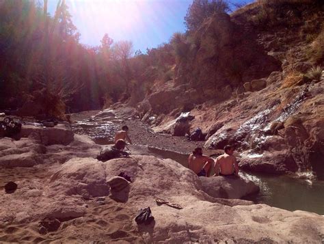 Cooling Down After A Big Day Of Backpacking HannahCanyon And Hannah Hot Springs NewMexico