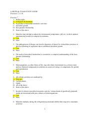 MCB Final Study Guide Pdf LAB FINAL EXAM STUDY GUIDE Exercises 7 8 10