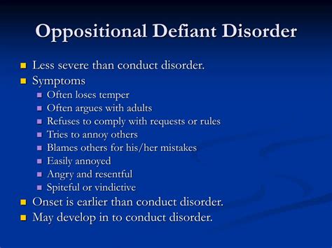 Oppositional Defiant Disorder Worksheets