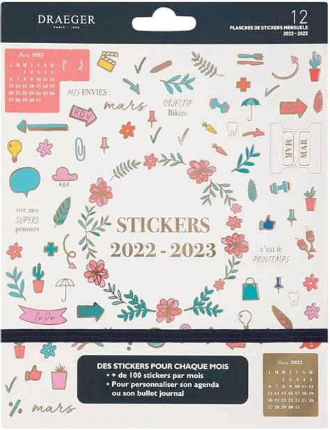 Draeger Paris Stickers Pour Agenda Et Bullet Journal