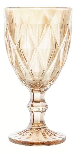 Jogo De Taça 6 Peças Diamond Âmbar Metalizado 325ml Lyor MercadoLivre