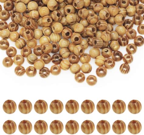 Amazon 400Pcs Large Hole Natural Wood Beads BetterJonny 12mm