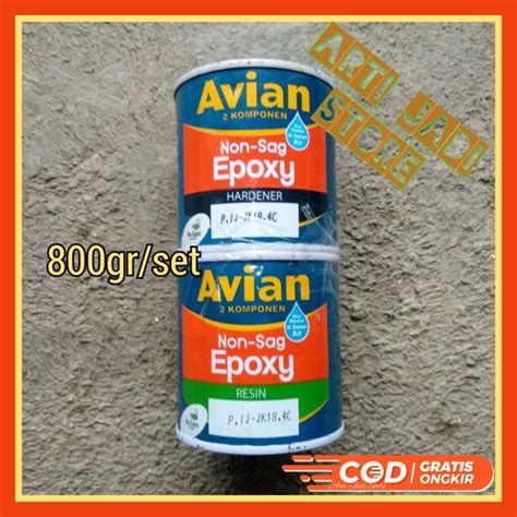 Jual Lem Epoxy Non Sag Avian Set Komponen Gr Shopee Indonesia