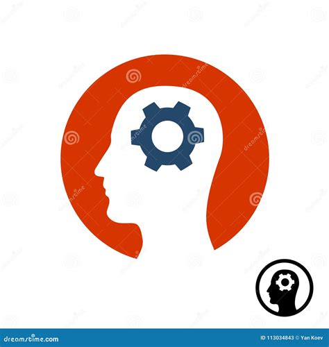 Head Gear Icon Brain Activity Symbol Stock Vector Illustration Of