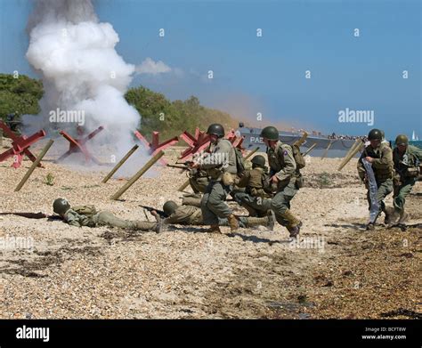 D Day Landing Re Enactment At Lepe Country Park Hampshire Uk During The D Day Remembrance