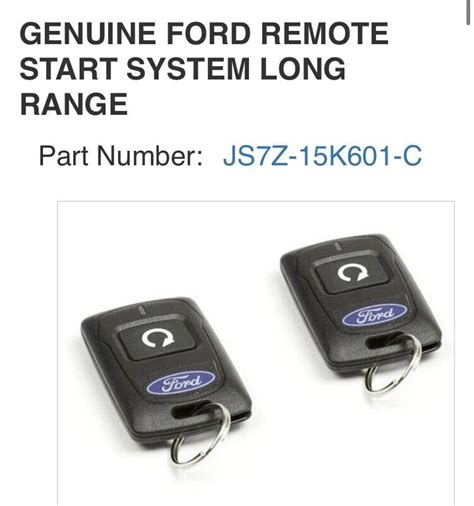 Remote Start System Keyfob 1 Button Ford Js7z 15k601 C Ebay