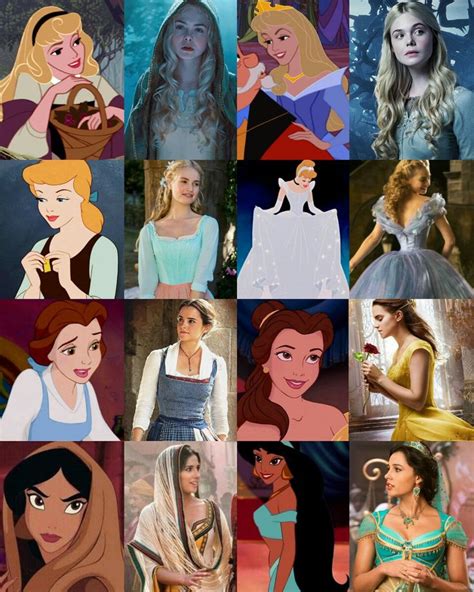 Disney Princess Evolution To Live Action Disney Princess Movies