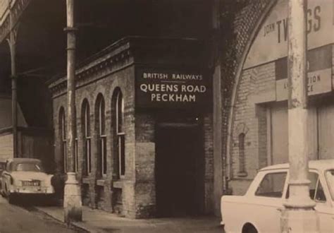 an old black and white photo of queen's road peckham