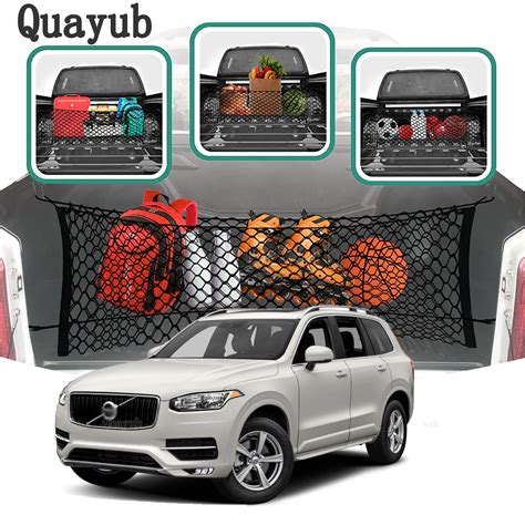 Envelope Style Premium Trunk Organizers Mesh Cargo Net For Volvo Xc90 2016 2023