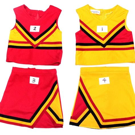 Black And Red Cheer Uniforms Etsy