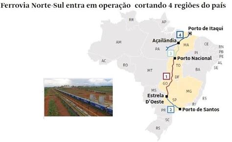 Ferrovia Norte Sul Ligando Porto De Itaqui Pa Ao Santos Sp Entregue