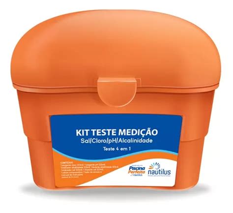 Kit Teste Medição 4 Em 1 sal cloro ph alcalinidade