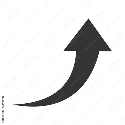 Vector up arrow. Black rising arrow isolated Stock Vector | Adobe Stock