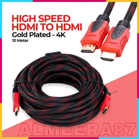 Jual Kabel HDMI Male To Male Gold Plated OD7 3mm High Speed 4K Tahan