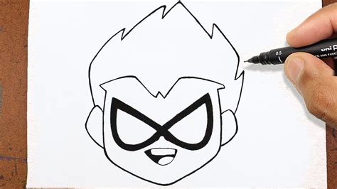 COMO Desenhar o ROBIN DESENHO FÁCIL Jovens Titãs em Acão YouTube