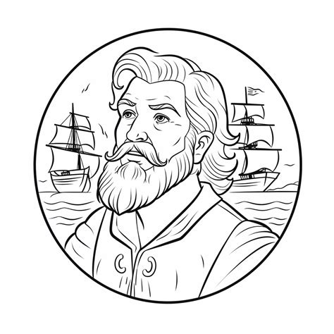 Easy Henry Hudson Coloring Page Coloring Page