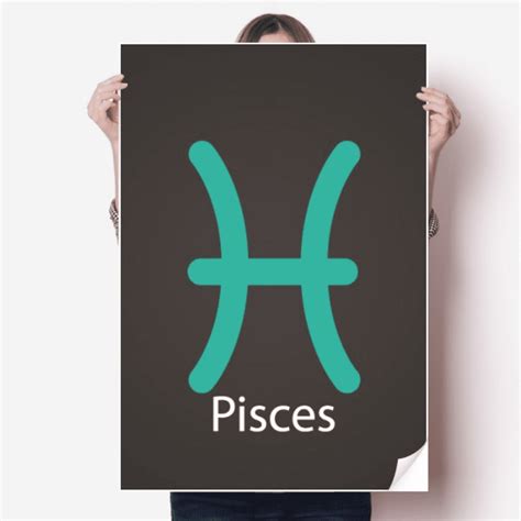 March Pisces Constellation Pattern Sticker Decoration Poster Playbill ...