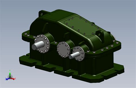 两级减速器solidworks 2021模型图纸下载 懒石网