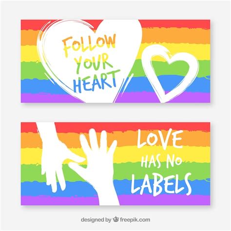 Free Vector | Colorful lgtb pride banners