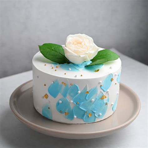 Buy Aqua Blue Cream Cake Online Order Now