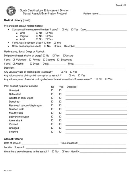 South Carolina Sexual Assault Examination Protocol Box Style Fill Out Sign Online And