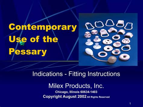 Contemporary Use of the Pessary | PPT