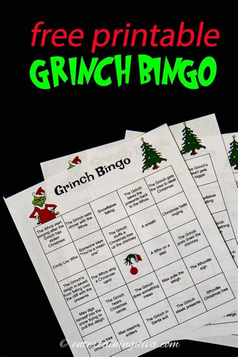 Grinch Bingo (A Free Printable Christmas Game) | Printable christmas ...