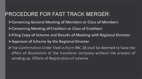 Merger And Amalgamation Under Section Fast Track