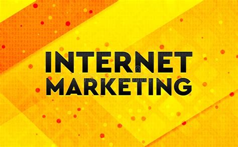 Internet Marketing Abstract Digital Banner Yellow Background Stock Illustration Illustration