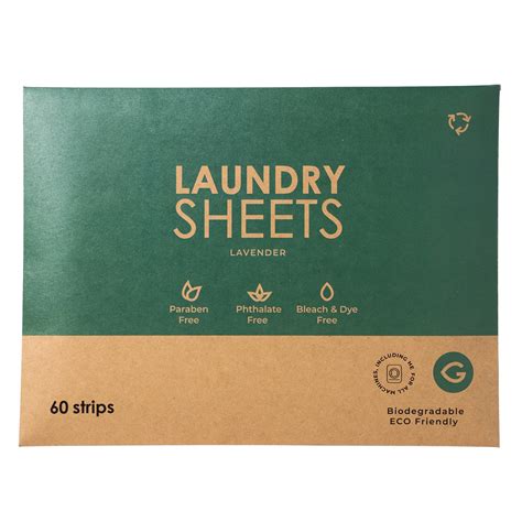 Eco Friendly Laundry Sheets Natural Waste Free Pack Of 60 Strips