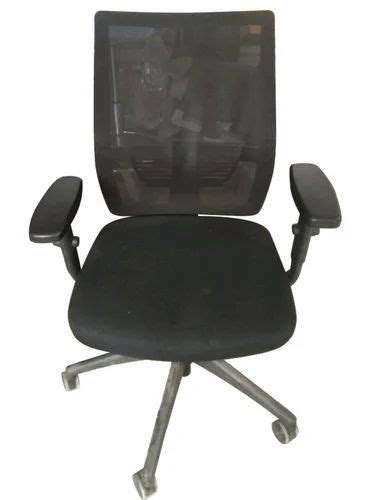 Polyester Metal Black High Back Office Revolving Chair At Rs 3000 In