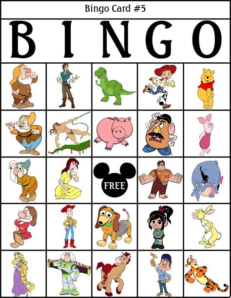 Disney Bingo Printable