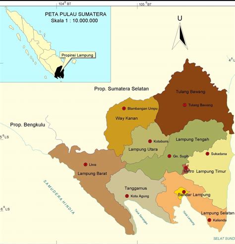 Peta Wilayah Bpk Perwakilan Provinsi Lampung