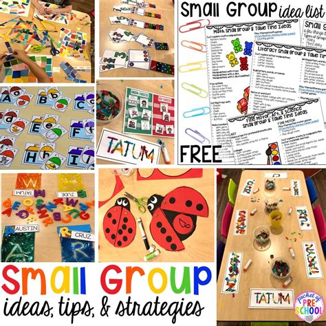 All About Small Group Time - FREE Printable Idea List - Pocket of Preschool