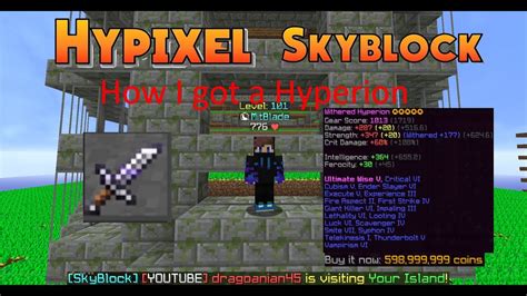 Hypixel Skyblock How To Get A Hyperion Youtube