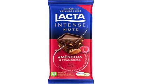 Lacta Chocolate Intense Nuts Amendoas E Framboesa 40 85 Gramas