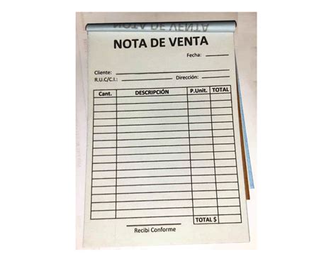 Nota De Venta 50x2 09010180 Cervantes