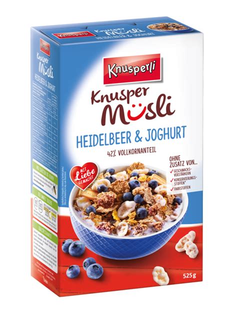 Knuspermüsli Heidelbeer Joghurt Knusperli